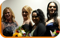 Michelle Cirocco with PATHS graduates dressed as Cinderellas at the Once Upon a Second Chance event
