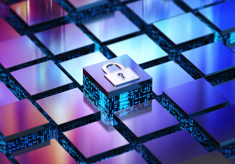 Digital cybersecurity graphic with a glowing key symbol, representing unlocking second chances in tech.