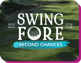 Swing for Second Chances golf fundraiser logo supporting the Televerde Foundation.