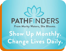 PATHFinders logo encouraging supporters to become monthly givers to the Televerde Foundation.