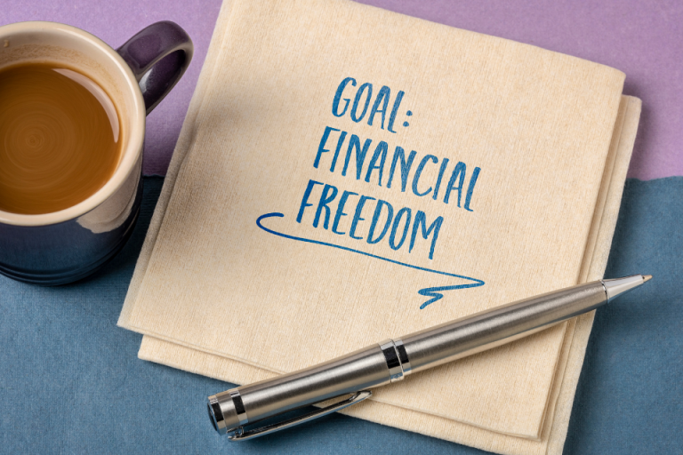 A handwritten note that reads “Financial Freedom,” symbolizing empowerment, independence, and opportunity through the Televerde program.