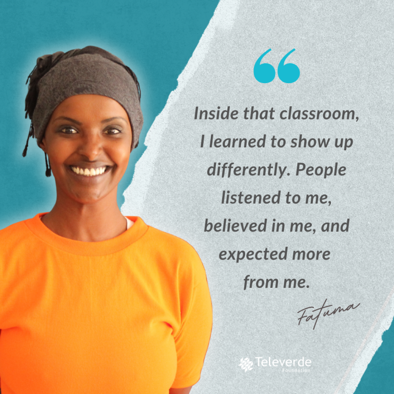 Fatuma in a portrait photo for the Letters from Prison campaign.