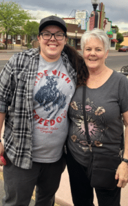 Paige sharing a smile with her mother.